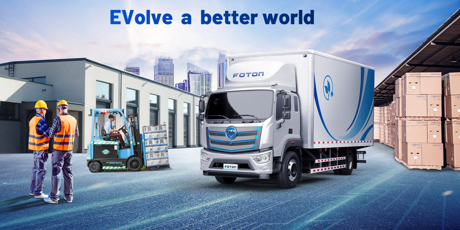 E Auamrk 6T(pic1) Low-Carbon New Energy Commercial Vehicles Foton Electric Mini Van 4X2 LHD 174km EV Cargo Truck
